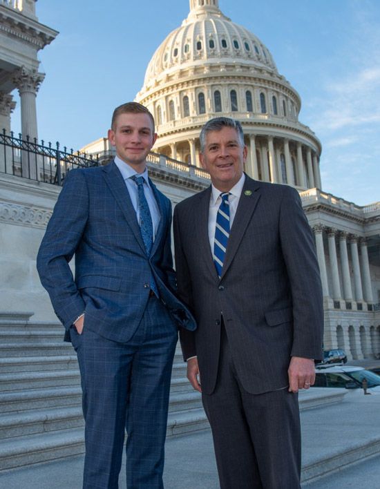 Logan Gastman with U.S. Congressman Darin LaHood (R-IL).