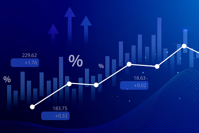 Graph showing positive growth